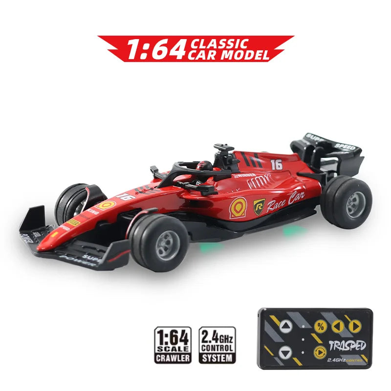 Auto de Carreras F1 Miniatura 1:64 - Control por APP y Luces LED