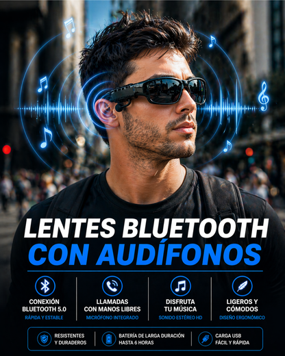 Lentes que suenan (literalmente) - Lentes bluetooth con audífonos