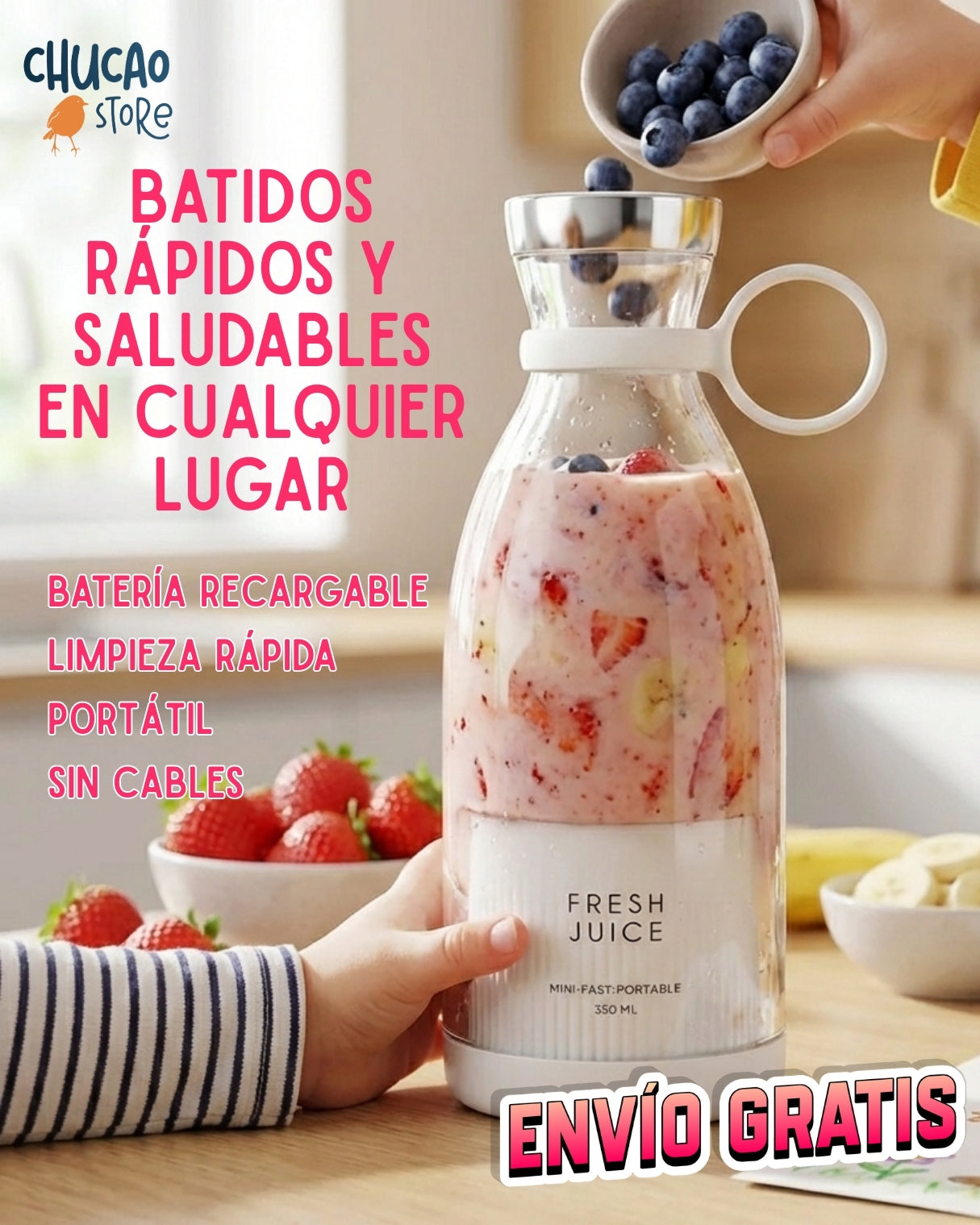 Botella Licuadora Portatil