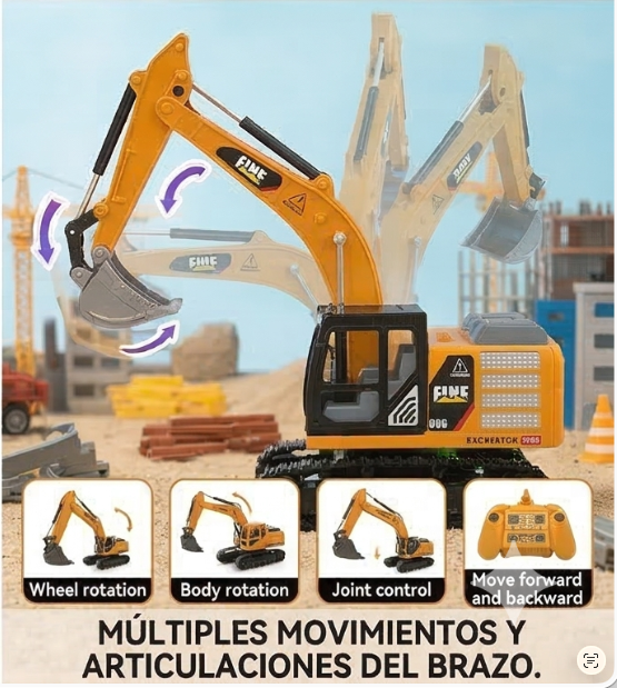 Mini Vehículos de Construcción a Control Remoto RC