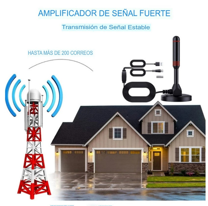 Antena TV Digital Ultra-HD 360°