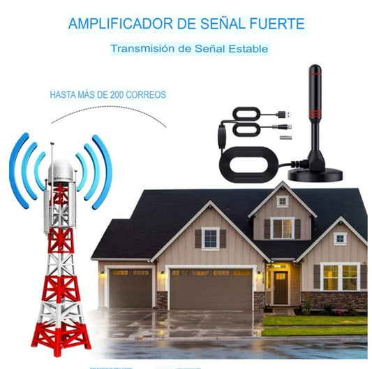 Antena TV Digital Ultra-HD 360°