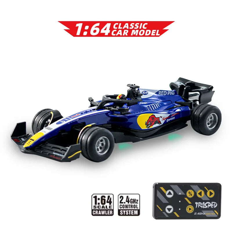 Auto de Carreras F1 Miniatura 1:64 - Control por APP y Luces LED