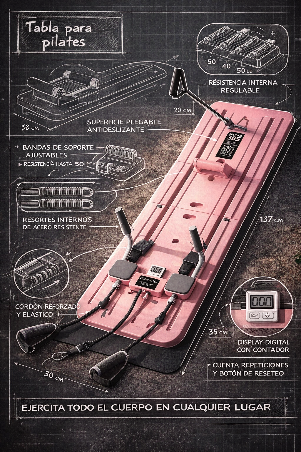 TABLA PARA PILATES PLEGABLE - Pilates donde y cuando quieras!